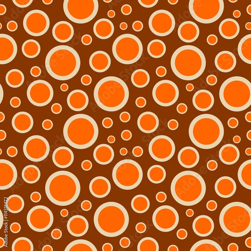 Orange Bubbles Seamless Pattern