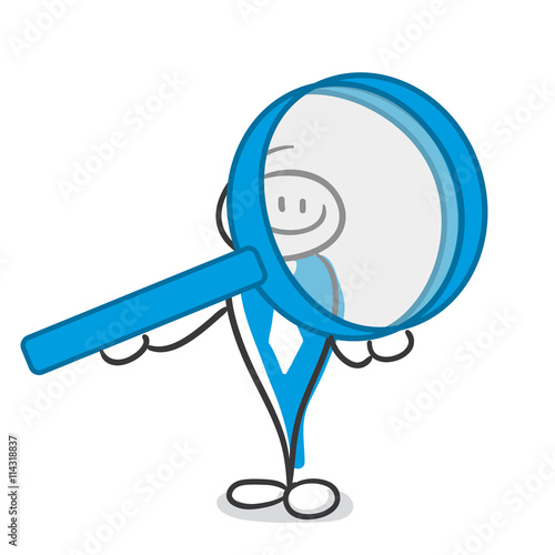 Stick Figure Series Blue / Lupe, Suche