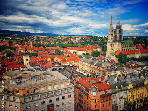 bird's eye view of Zagreb