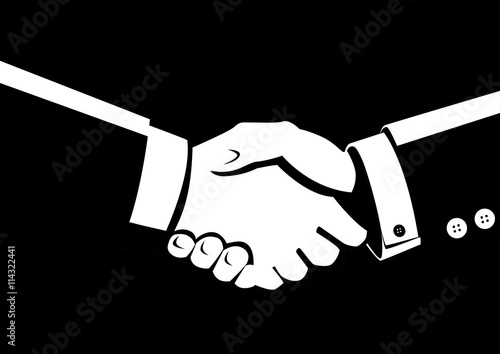 Illustration of shaking hands