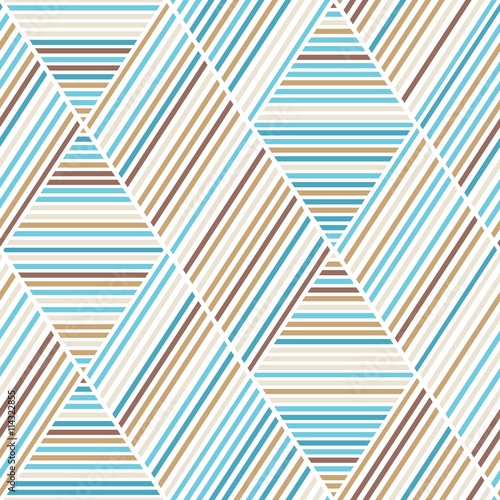 Blue and Brown Lines Seamless Pattern