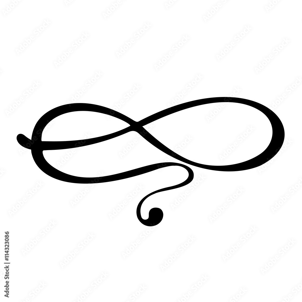 flourish black and white icon Vector Illustration Stock Vector | Adobe
