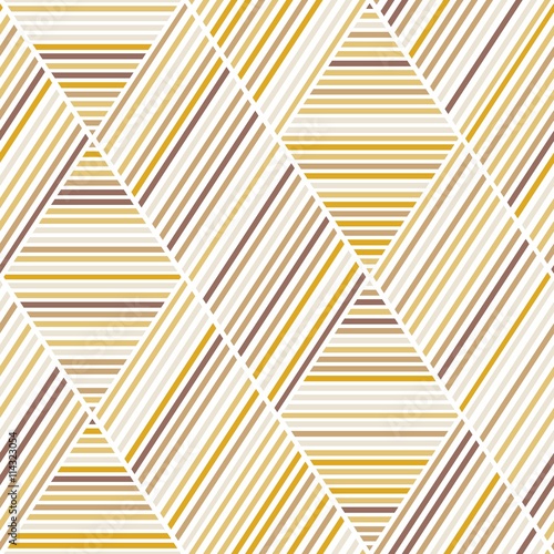 Yellow and Brown Lines Seamless Pattern