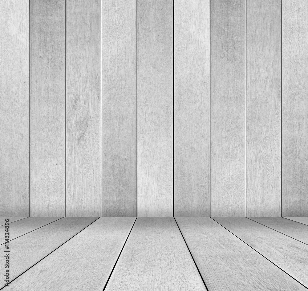 Fototapeta premium Grey wood room texture background