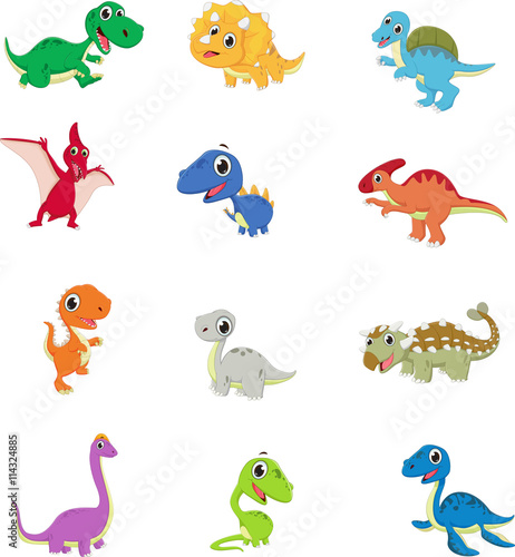 cute dinosaurs cartoon collection set © wisnu_Ds