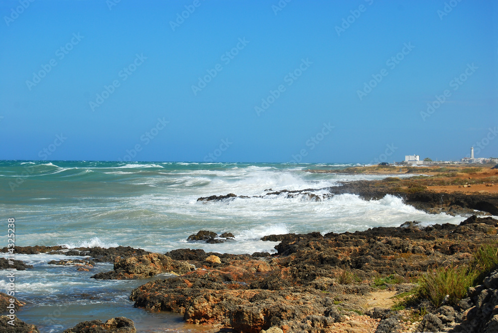 Storm on the Apulian coast of Torre Canne - Apulia - Italy Storm on the Apulian coast of Torre Canne - Apulia - Italy