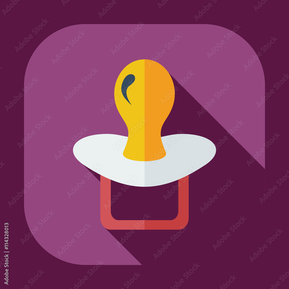 Flat modern design with shadow icons soother Flat modern design with shadow icons soother