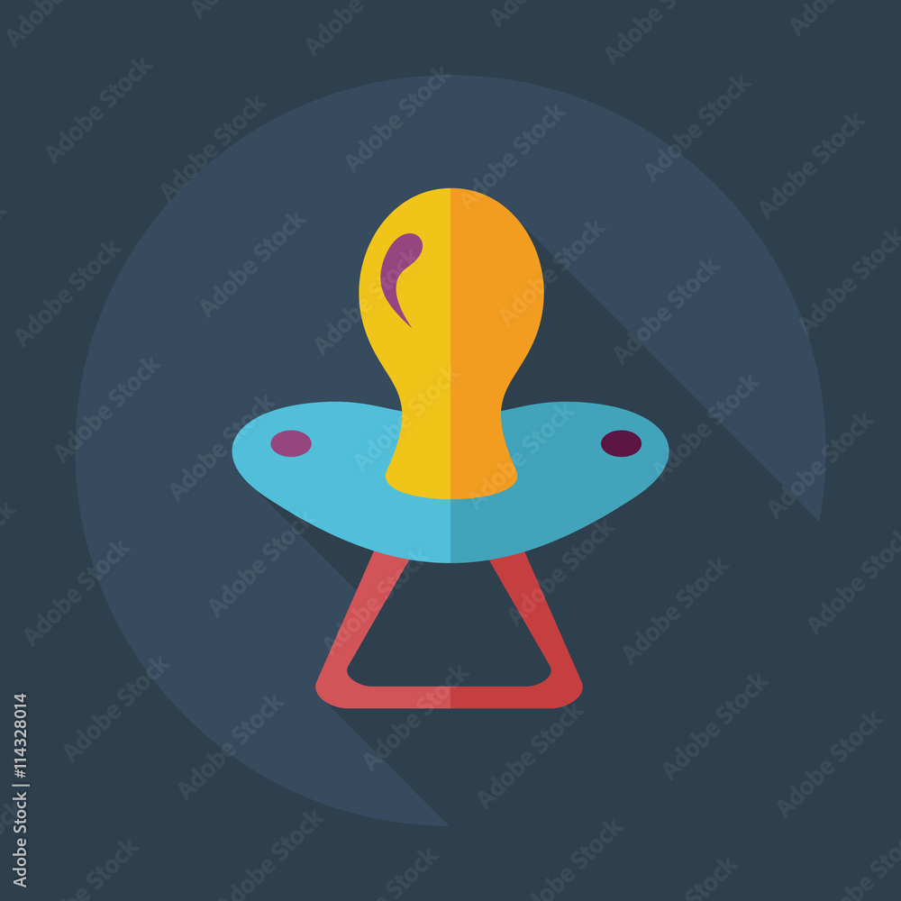 Flat modern design with shadow icons soother Flat modern design with shadow icons soother