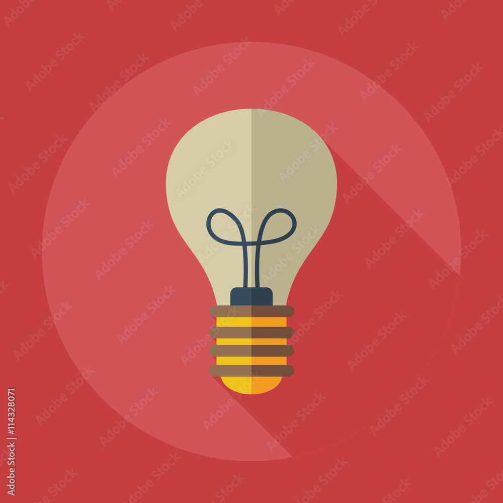 Flat modern design with shadow Icon lightbulb Flat modern design with shadow Icon lightbulb