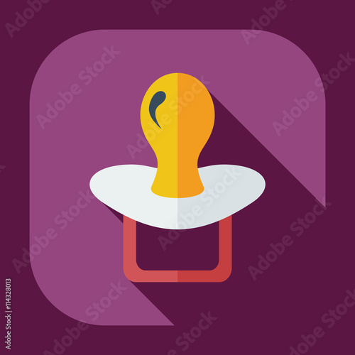 Flat modern design with shadow icons soother