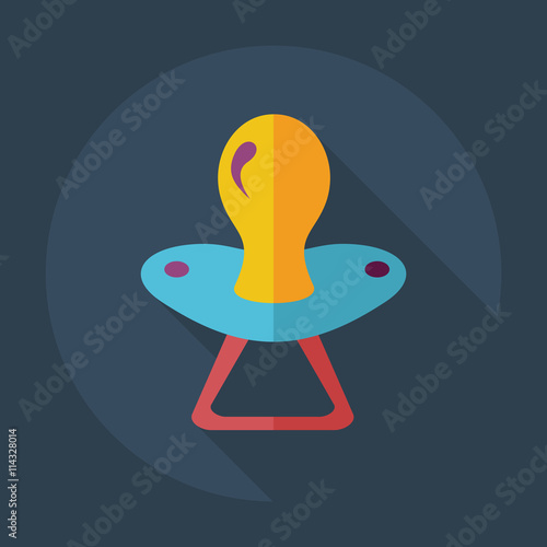 Flat modern design with shadow icons soother