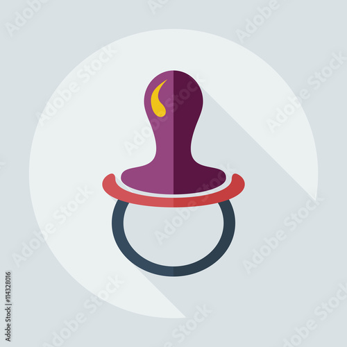 Flat modern design with shadow icons soother