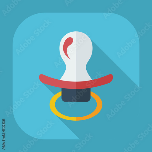 Flat modern design with shadow icons soother
