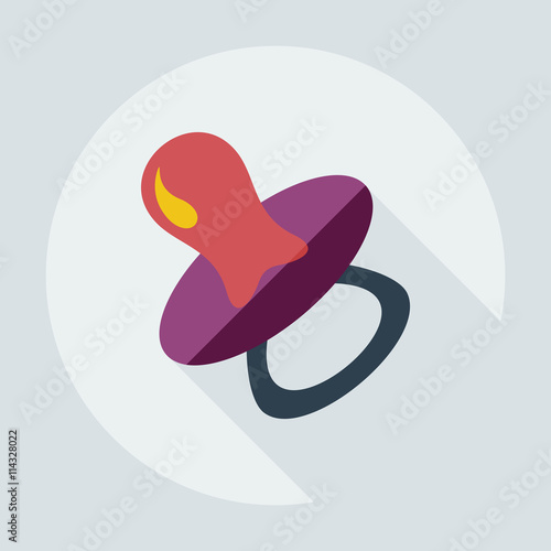 Flat modern design with shadow icons soother