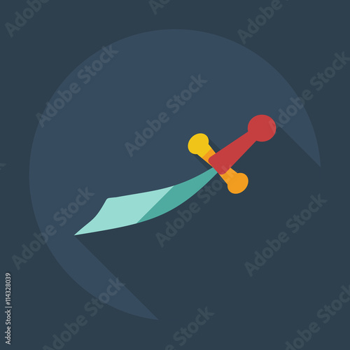 Flat modern design with shadow icons dagger