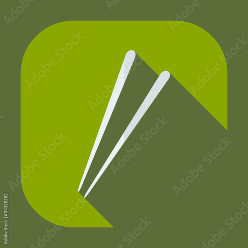 Flat modern design with shadow icons Japanese sushi