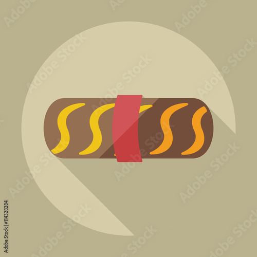 Flat modern design with shadow icons Japanese sushi