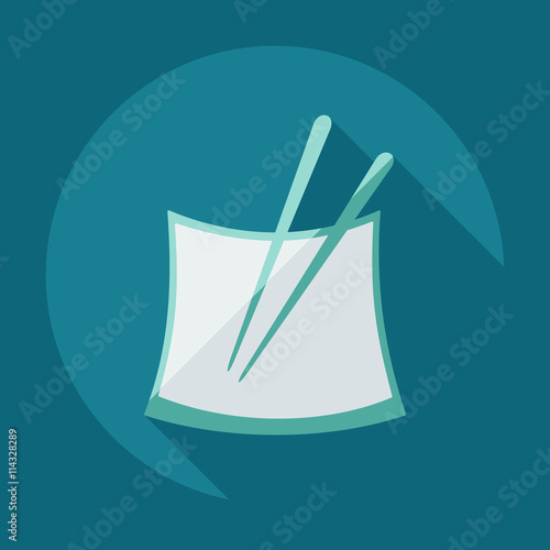 Flat modern design with shadow icons Japanese sushi