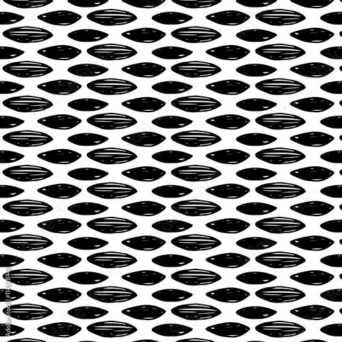 Vector seamless pattern. Modern stylish texture with regularly repeating dotted hand sketched ovals.