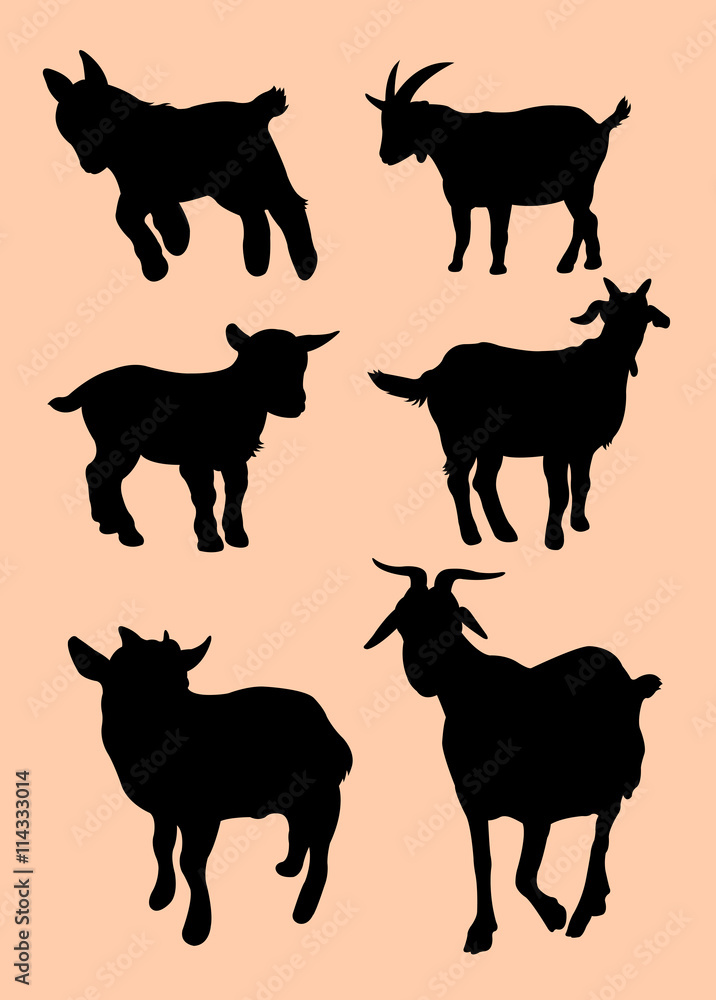 Funny Goat Animal Silhouette