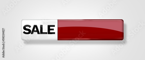 red glossy sale icon button...
