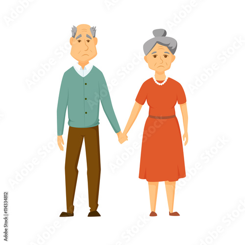 Sad old couple