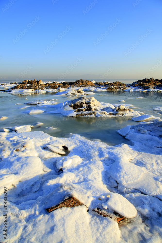 Obraz premium Winter seaside scenery