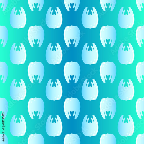 Tooth seamless pattern for dental or hygienist