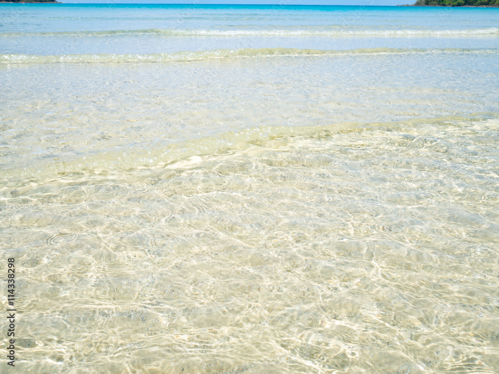 Background of transparent crystal green blue sea water surface ripple with sun reflection in summer. Water background. Ocean water texture. Background of transparent crystal green blue sea water surface ripple with sun reflection in summer. Water background. Ocean water texture.