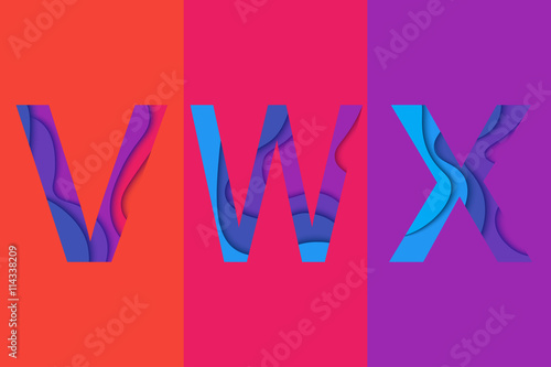 Letter VWX template photo