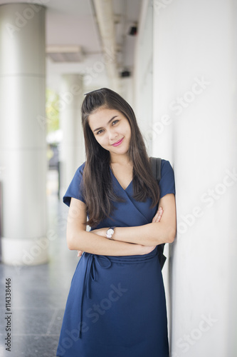 Free Download A portrait of an Asian university student on campus - GFXLoad