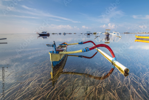 Wallpaper Mural The rowboat or "Jukung" is widely use as fishing boat by the local fisherman at Bali Indonesia Torontodigital.ca