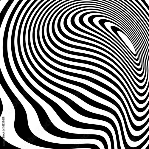 Curvy irregular dynamic lines. Abstract geometric pattern.