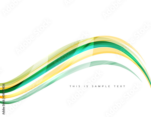 Rainbow color lines on white. Identity wave element