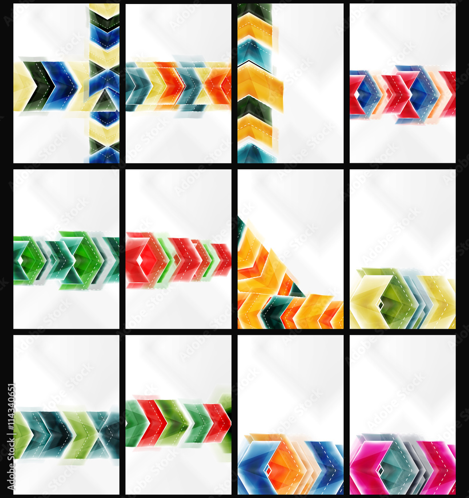 Set of abstract colorful geometric backgrounds Set of abstract colorful geometric backgrounds