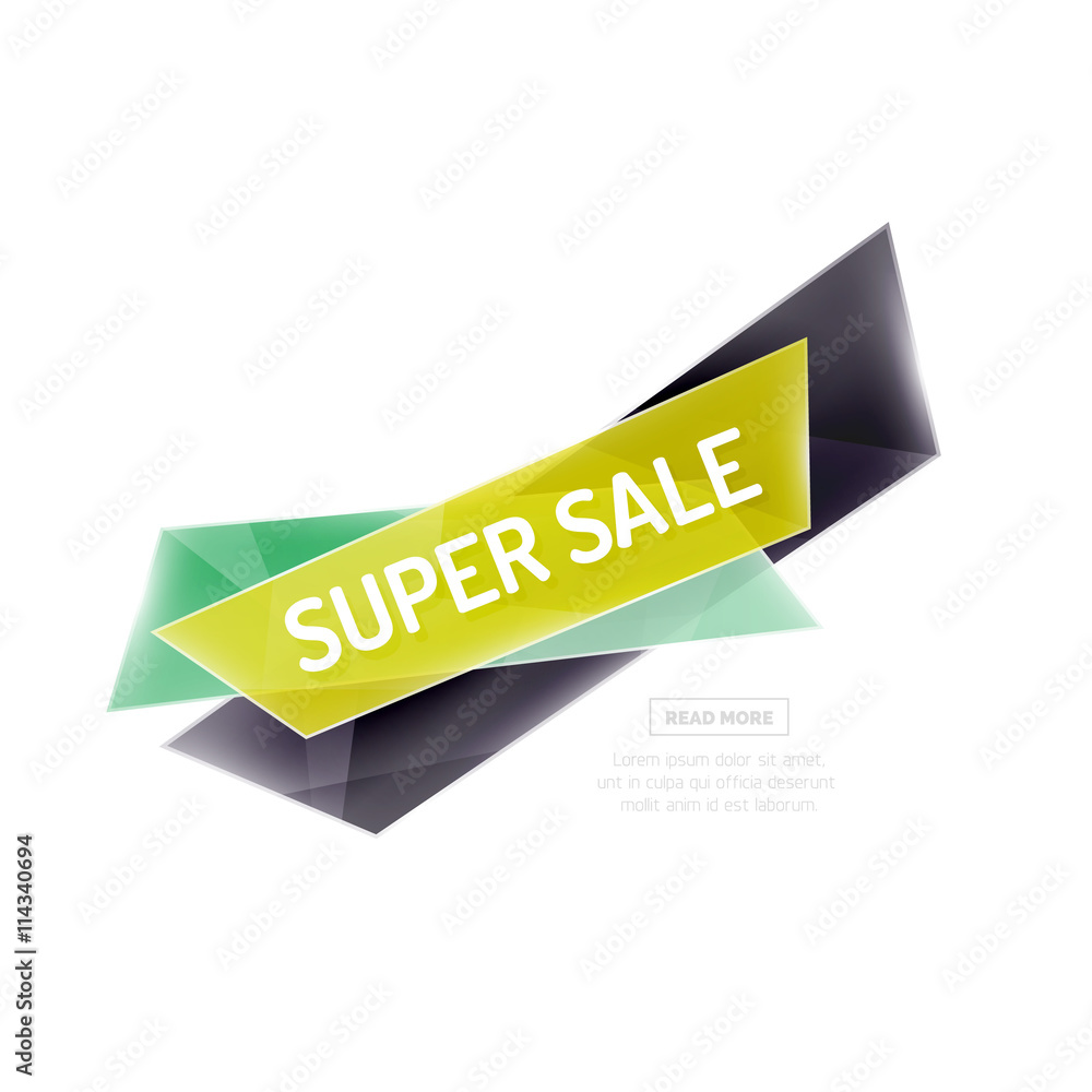 Vector geometric shape ad promo banner Vector geometric shape ad promo banner