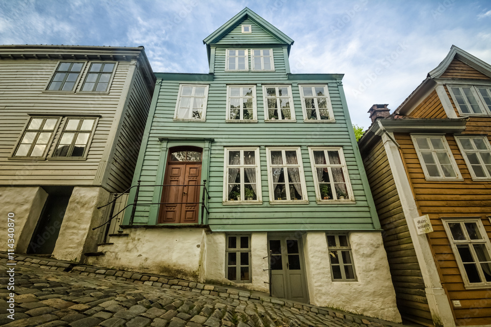 The open air museum Gamle Bergen, Norway