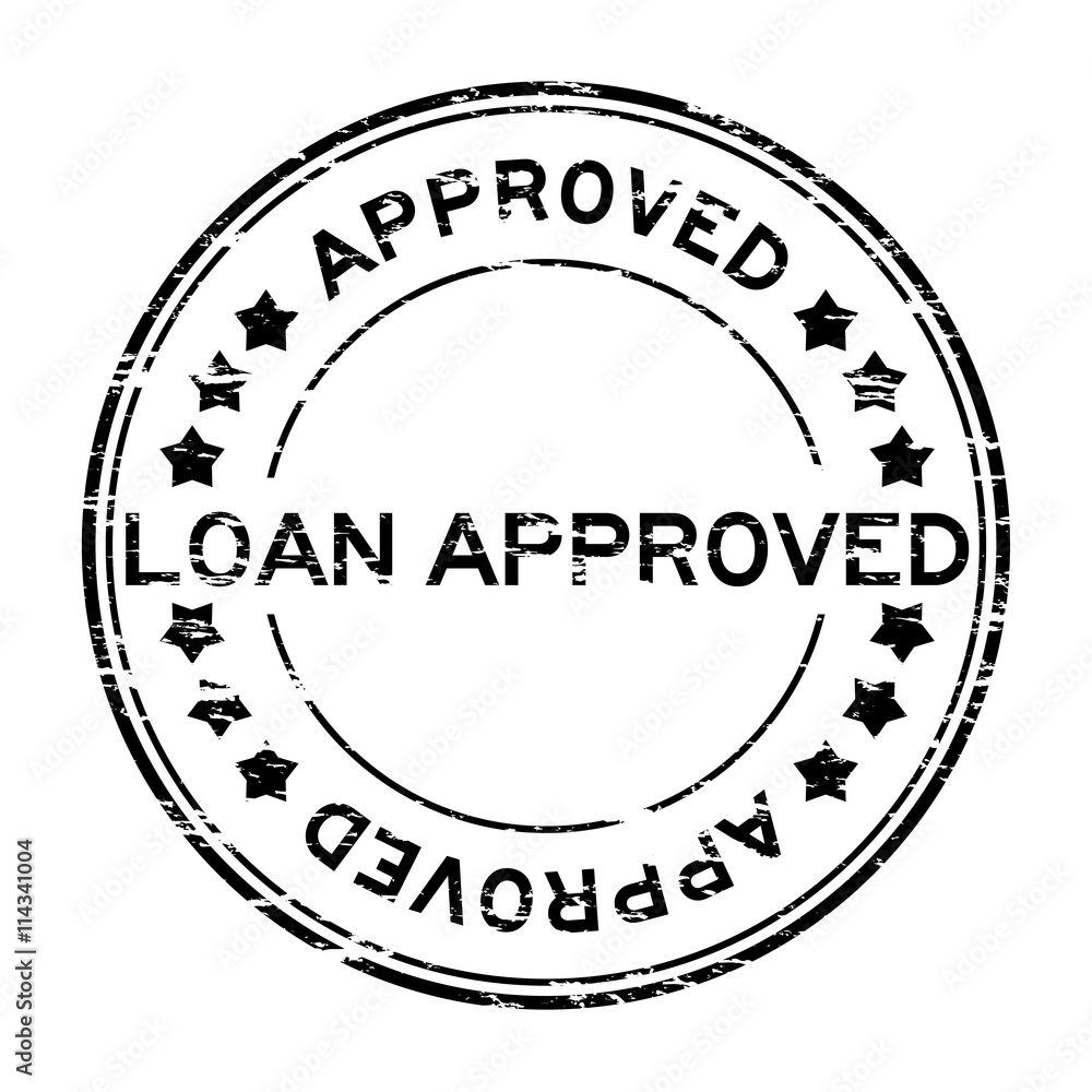 Grunge loan approve with star rubber stamp Grunge loan approve with star rubber stamp