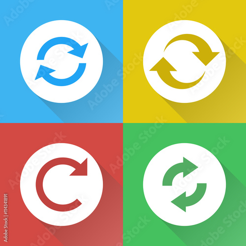 Refresh icon set. Vector illustration