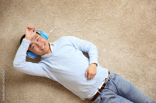 Handsome man with headphone...