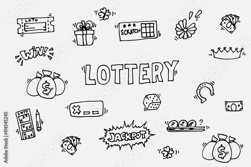 Lottery icons set