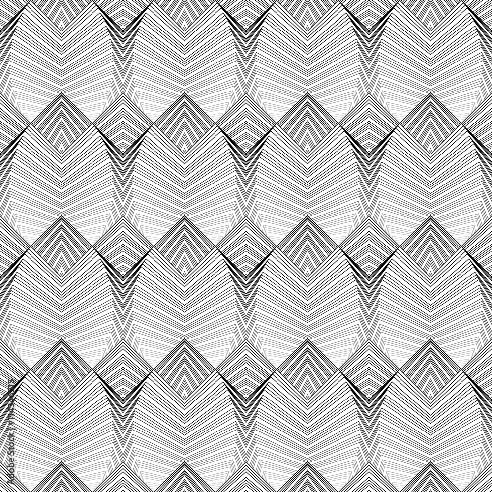 Design seamless monochrome lines pattern Design seamless monochrome lines pattern