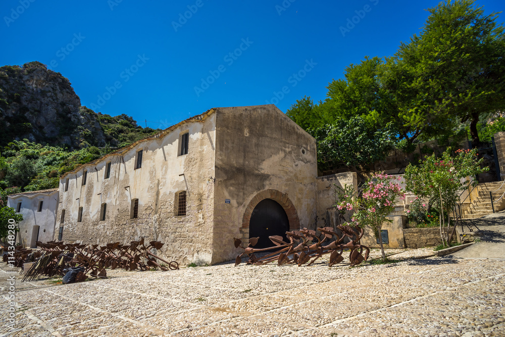 Old anchors at Tonnara in Scopello Old anchors at Tonnara in Scopello
