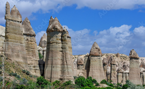 Rocks in form of huge phalli valley Love, Cappadocia, Turkey