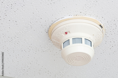 Smoke detector on a ceiling