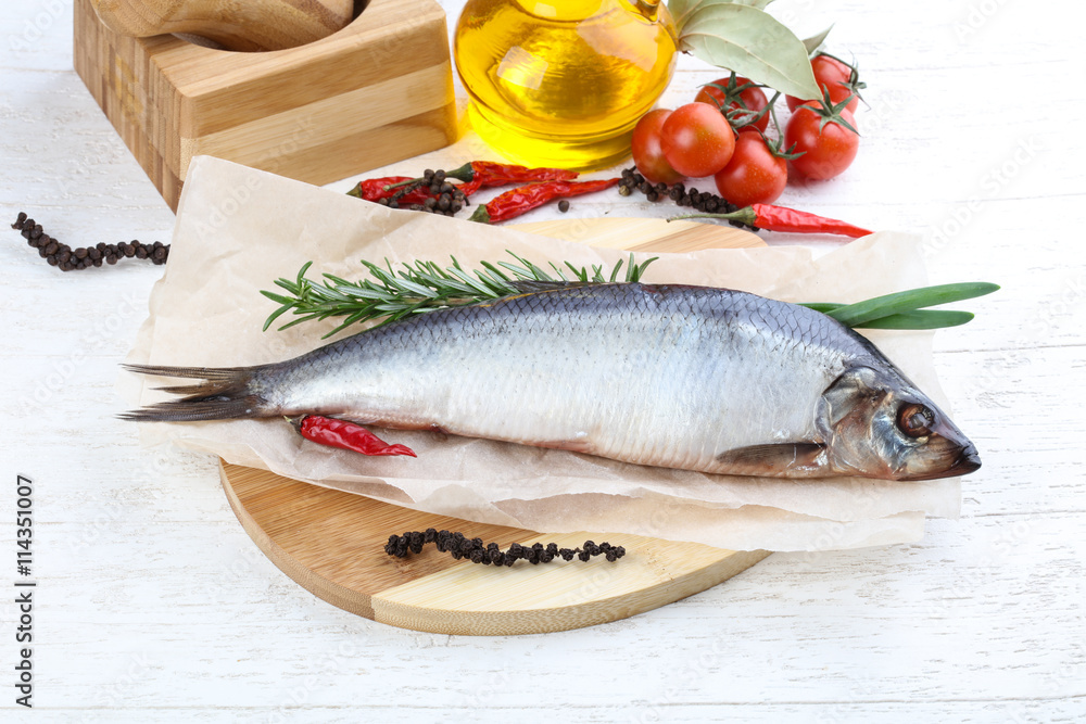 Herring with onion and rosemary Herring with onion and rosemary
