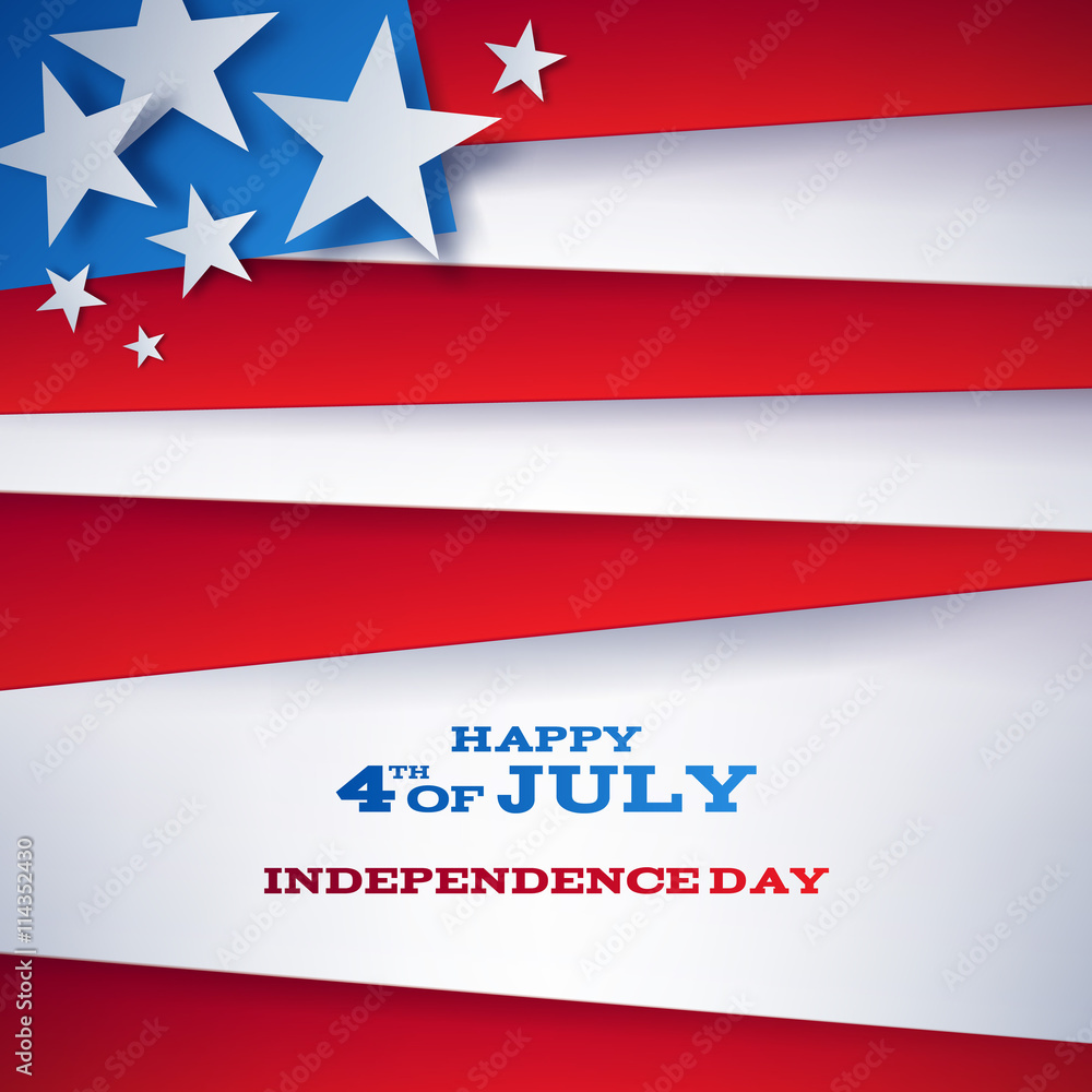 Obraz premium Forth July Independence day background design.