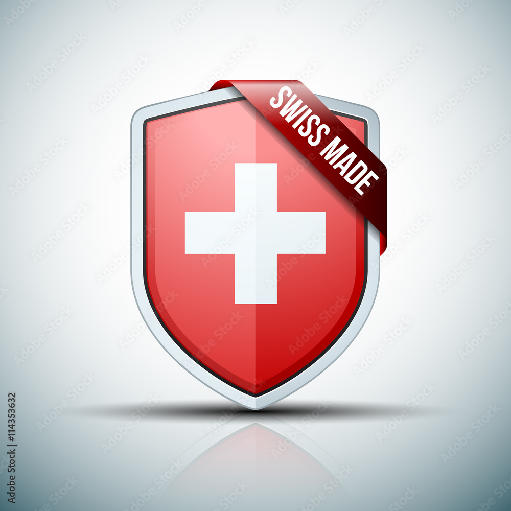 Swiss Made shield sign Swiss Made shield sign