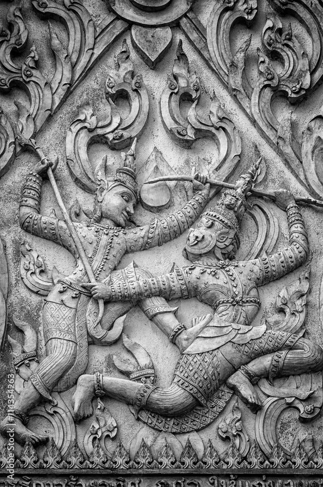 Phetchaburi Temple Stone Carving