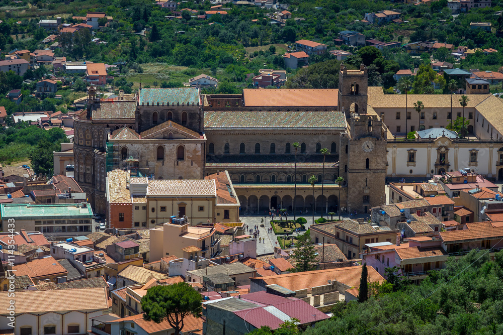 The famous Cathedral of Santa Maria Nuova, in the historic cente